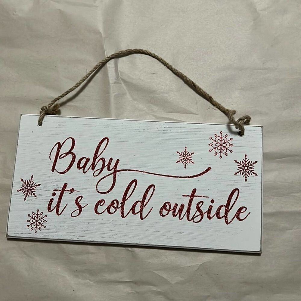 NWT QUILL TO PAPER‎ BY SIXTREES WALL DECOR HOLIDAY BABY ITS COLD OUTSIDE.